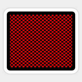 Checkered Red And Black Sticker